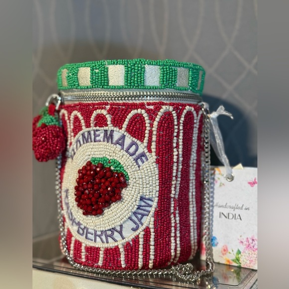 Beaded Raspberry Jam Handbag - Picture 4 of 7